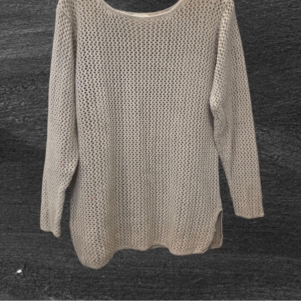 J. Crew Women's Beige Open-Knit Sweater